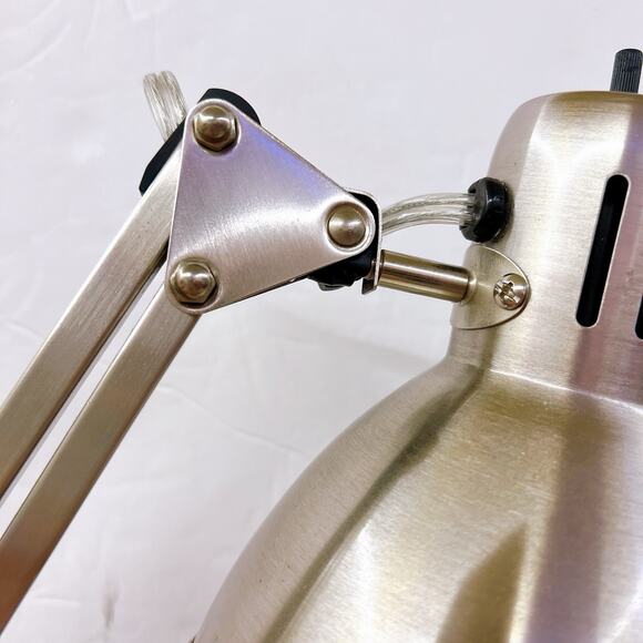 Interteck Architects Adjustable Desk Lamp Silver Powered Coated Metal Working - Picture 15 of 16